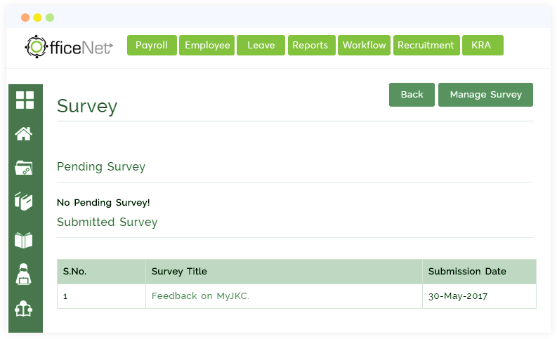 Officenet Hr Software survey
